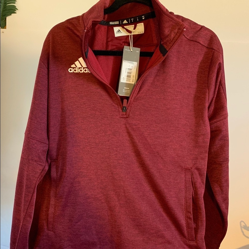 Adidas Mens Team 1/4 Zip Long Sleeve,  S,M,L - Picture 5 of 7